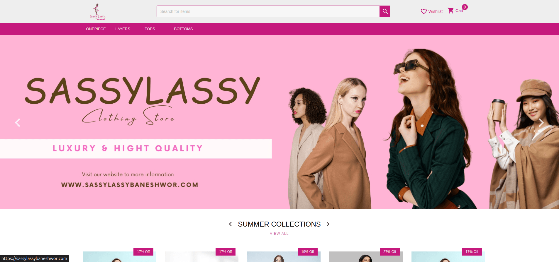 SassyLassy E-Commerce Platform | Next.js, Socket.IO, JWT