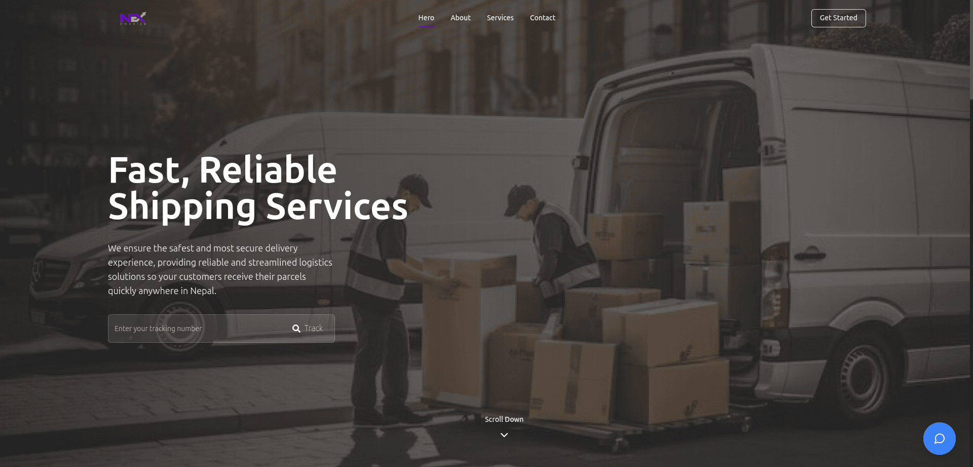 Courier Application | Next.js, Socket.IO 